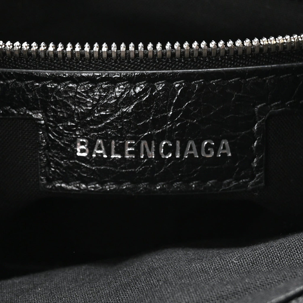Agneau Arena Small Le Cagole Shoulder Bag Black
