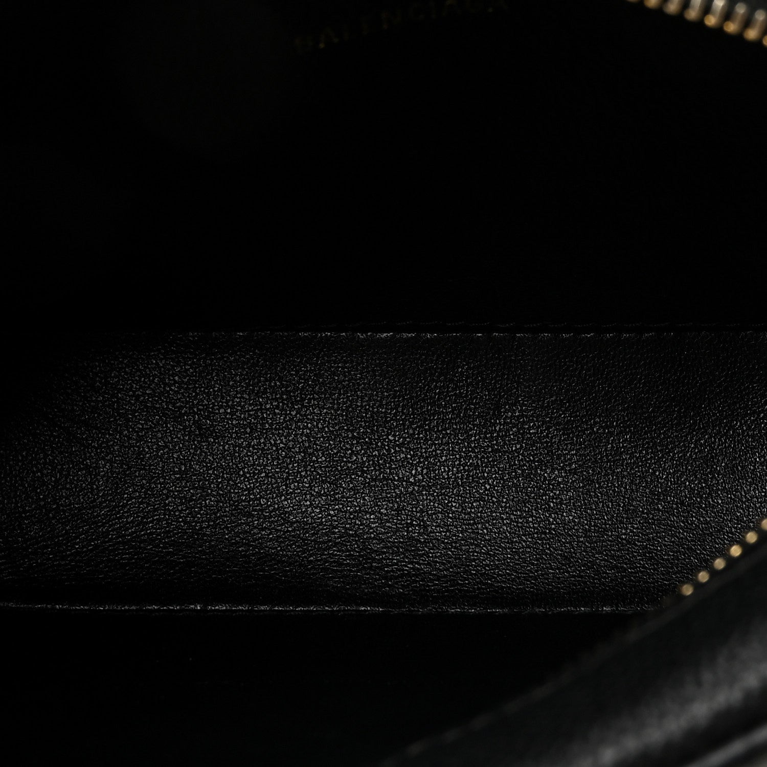 Signature Grained Calfskin Logo XS Ville Camera Bag Black White