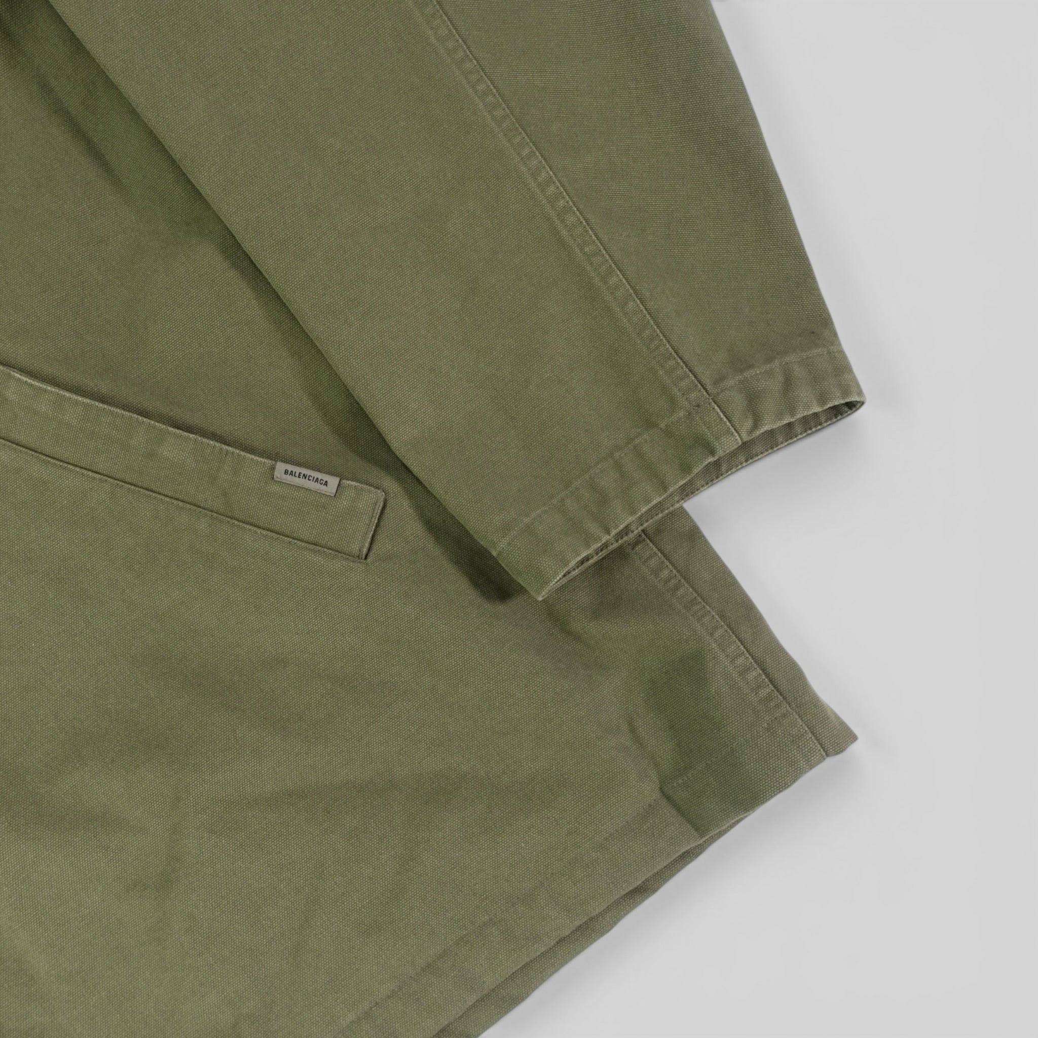 Balenciaga Hooded Zip Up in Khaki