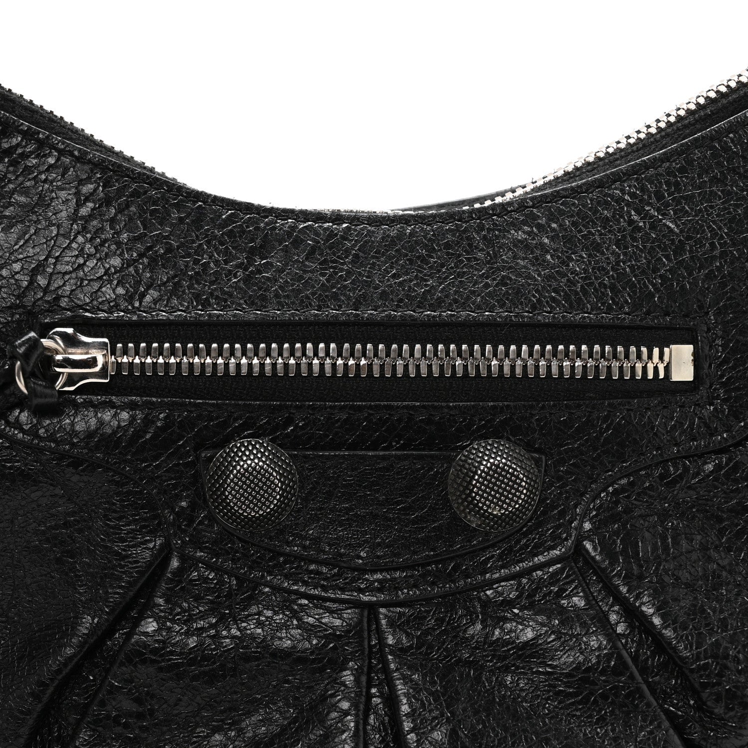 Agneau Arena Small Le Cagole Shoulder Bag Black