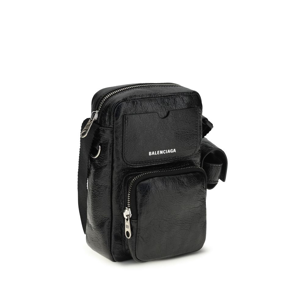 Black Arena Lambskin Superbusy Vertical Shoulder Bag