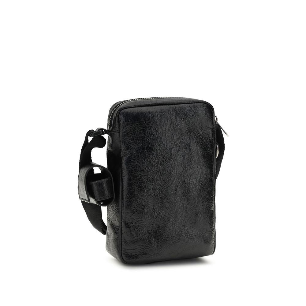 Black Arena Lambskin Superbusy Vertical Shoulder Bag