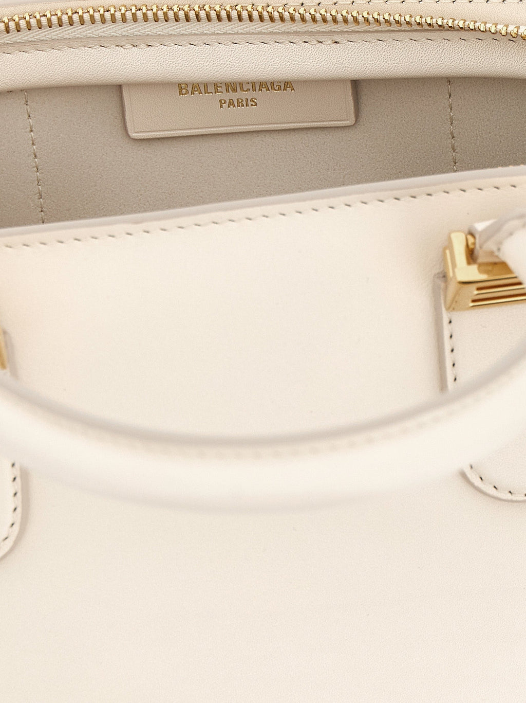 White Calfskin Mini Smooth Handbag