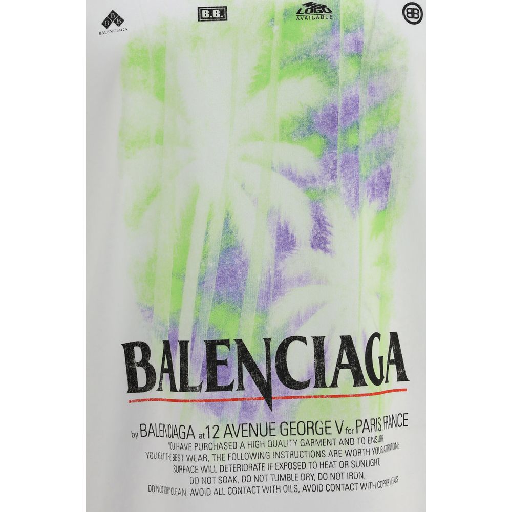 Balenciaga White Cotton women T-Shirt