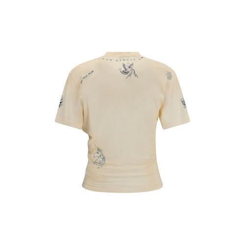 Balenciaga Beige Cotton Women's T-Shirt