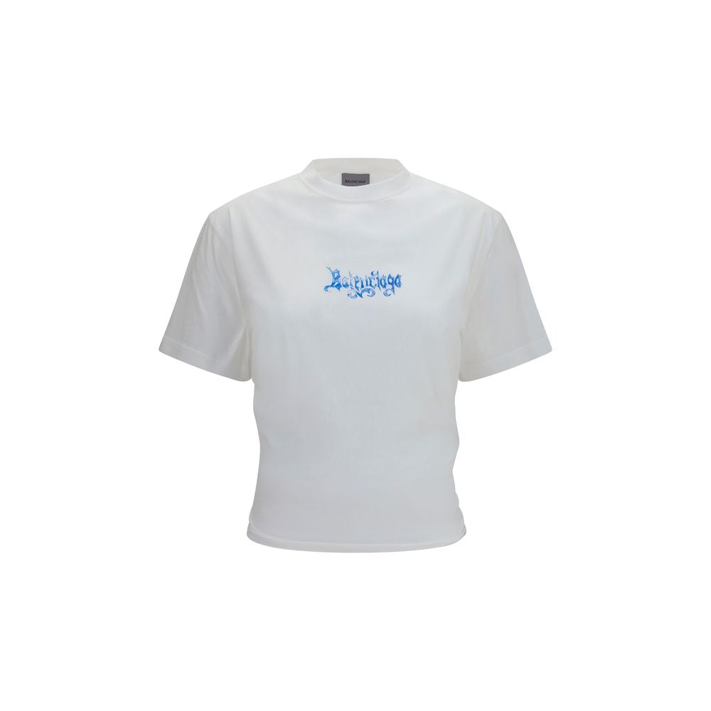 Balenciaga White Cotton Women's T-Shirt
