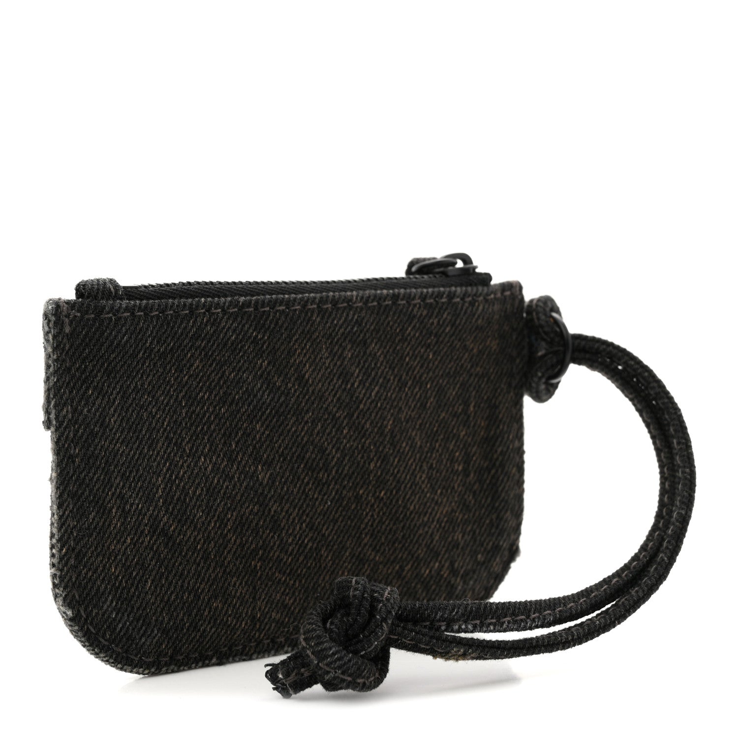 Denim Crystal Coin Purse Black