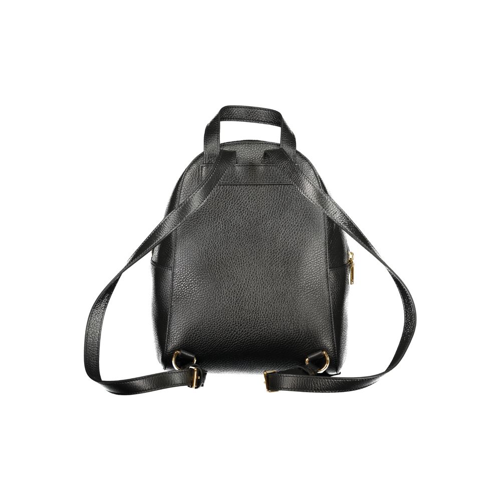 Black Leather Beat Generation Backpack