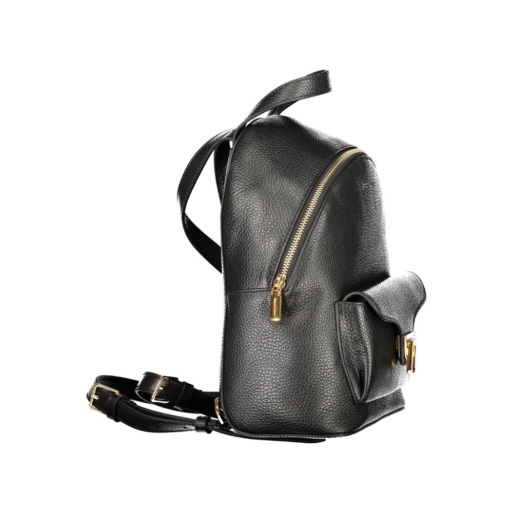 Black Leather Beat Generation Backpack