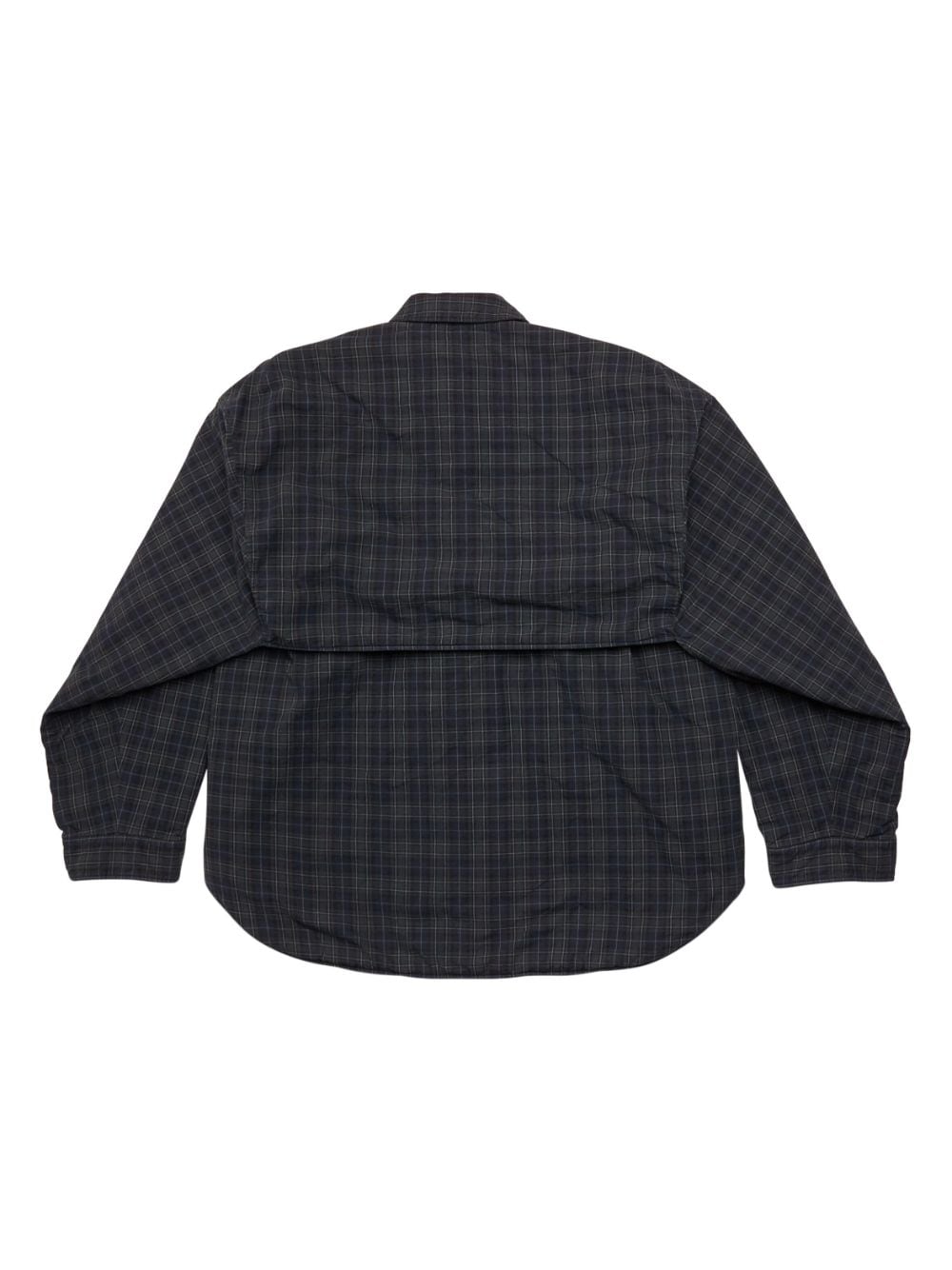 Balenciaga Checked Flannel Shirt — Dark grey Men Shirt