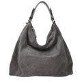 Gray Suede Shoulder Bag