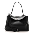 Grained Calfskin Small Rodeo Top Handle Handbag Black