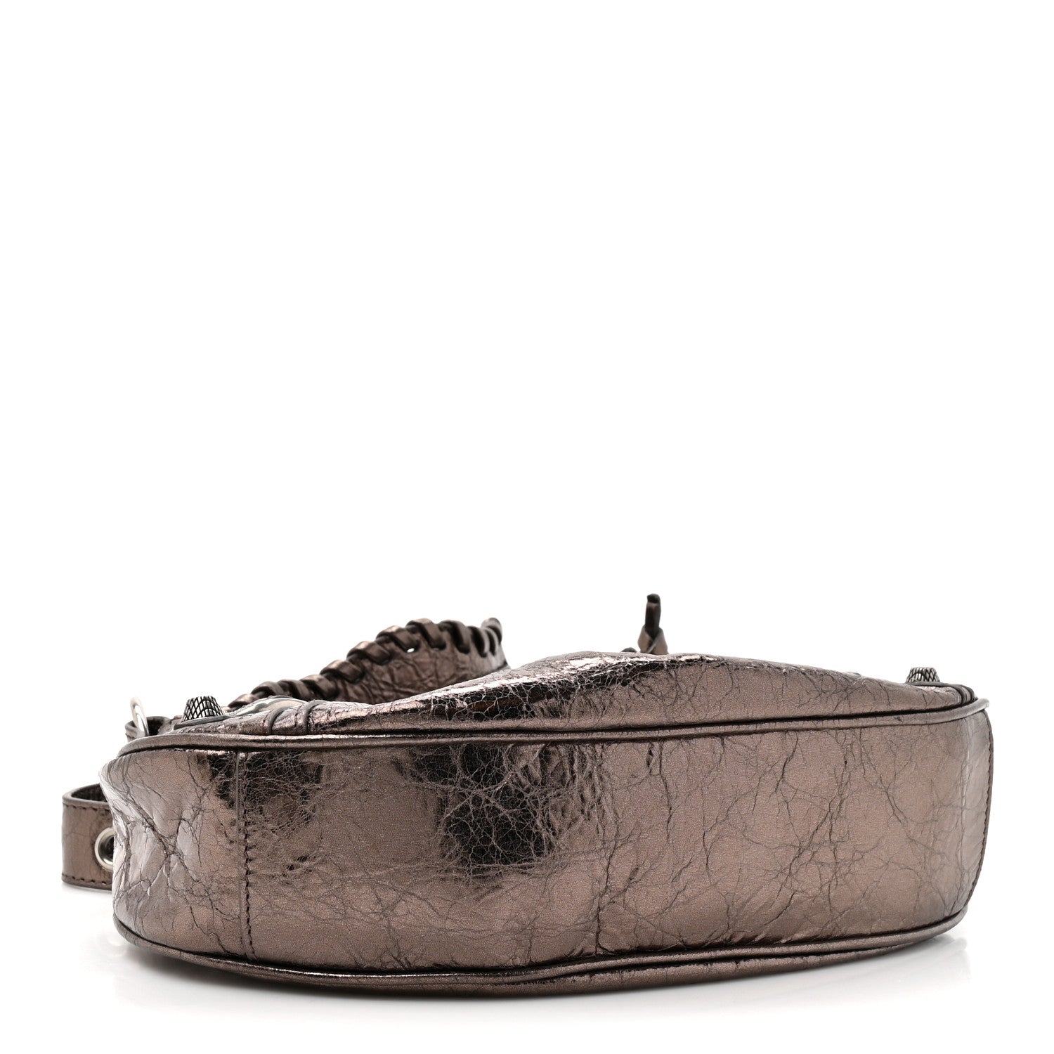Metallic Agneau Arena Le Cagole Shoulder Bag XS Dark Bronze