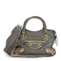 Chevre Gold Metallic Edge Hardware Mini City Gris Acier