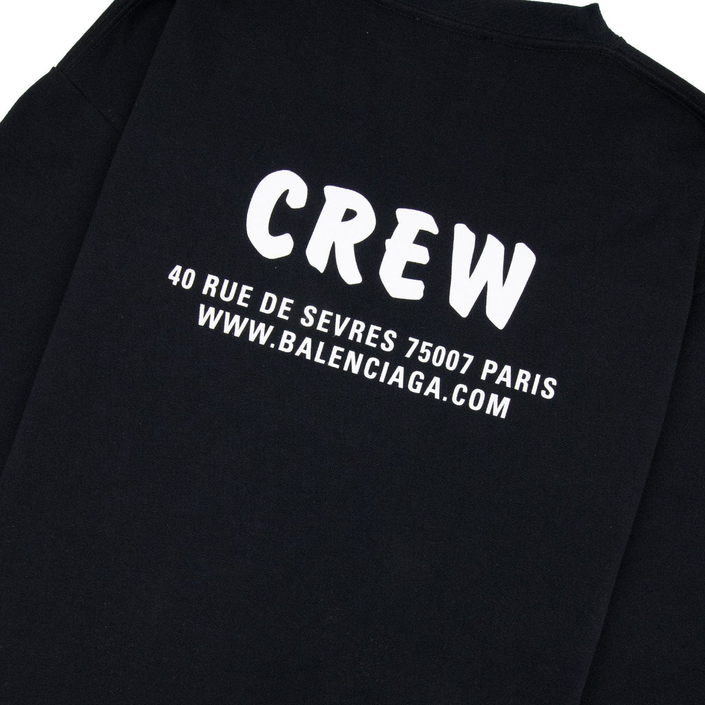 Balenciaga Oversized Crew T-Shirt Black