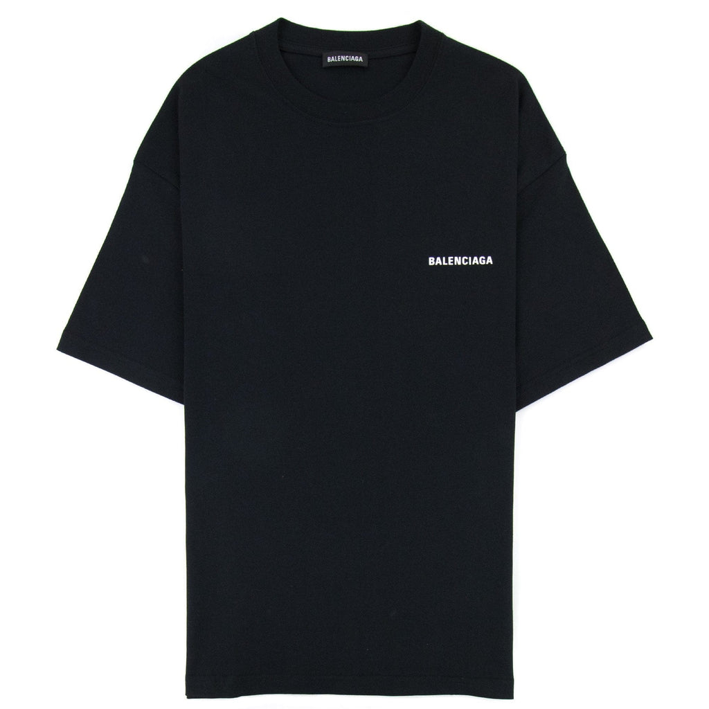 Balenciaga Logo Crewneck T-Shirt  Black