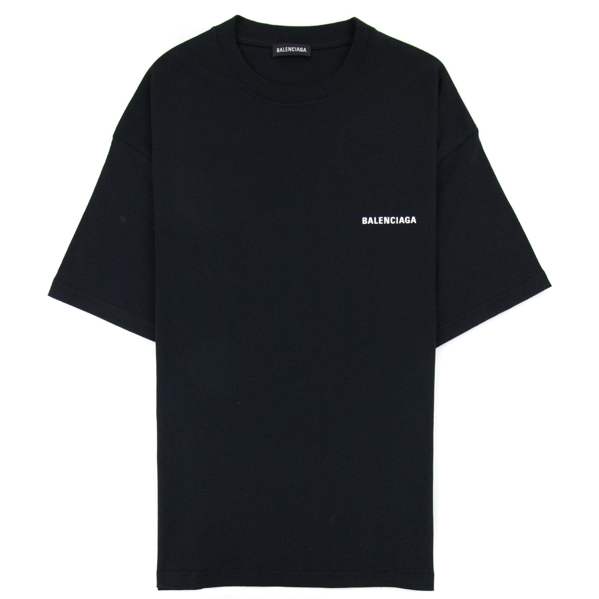 Balenciaga Logo Crewneck T-Shirt  Black