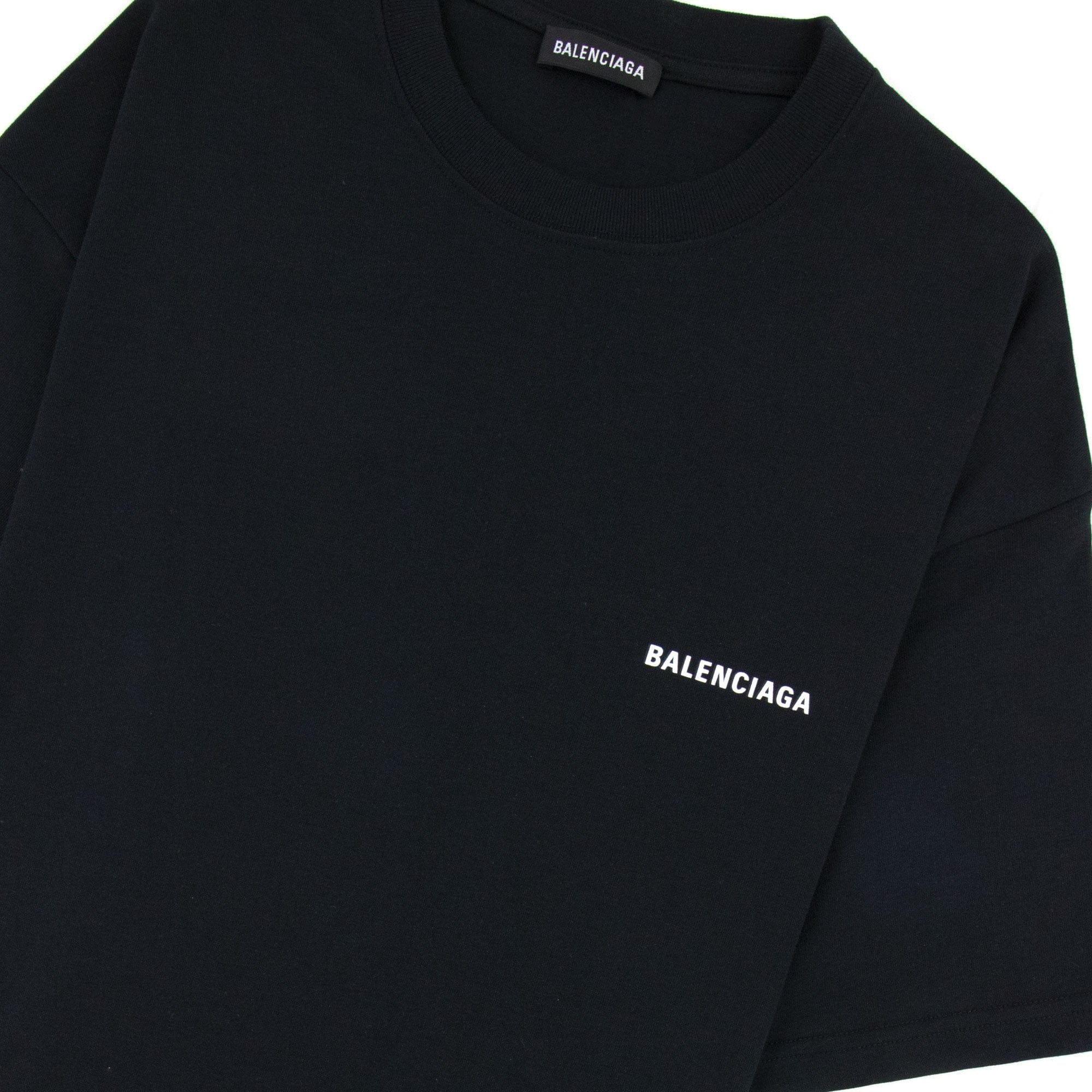 Balenciaga Logo Crewneck T-Shirt  Black
