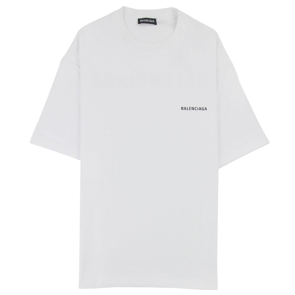 Balenciaga Logo Crewneck T-Shirt  White