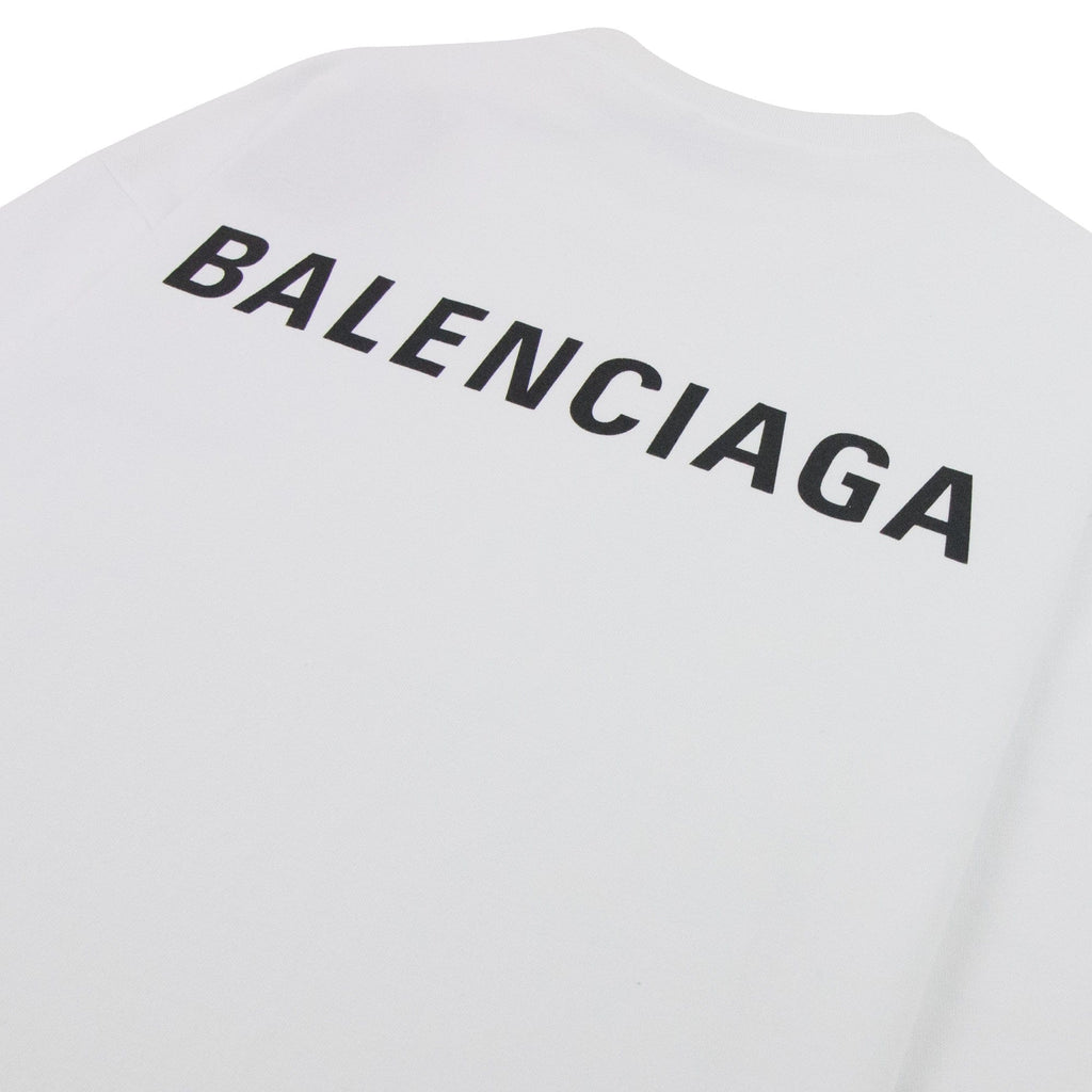 Balenciaga Logo Crewneck T-Shirt  White
