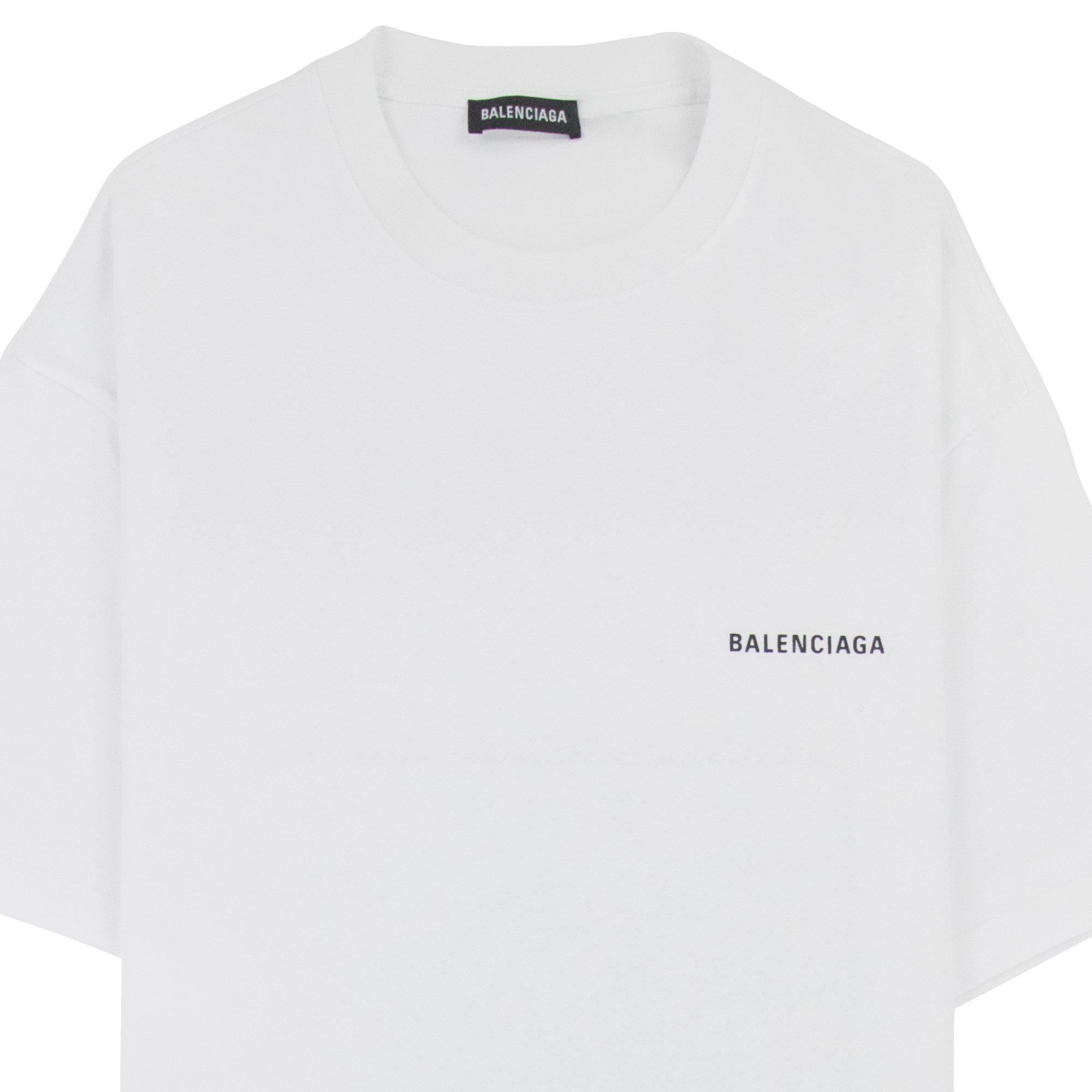 Balenciaga Logo Crewneck T-Shirt  White