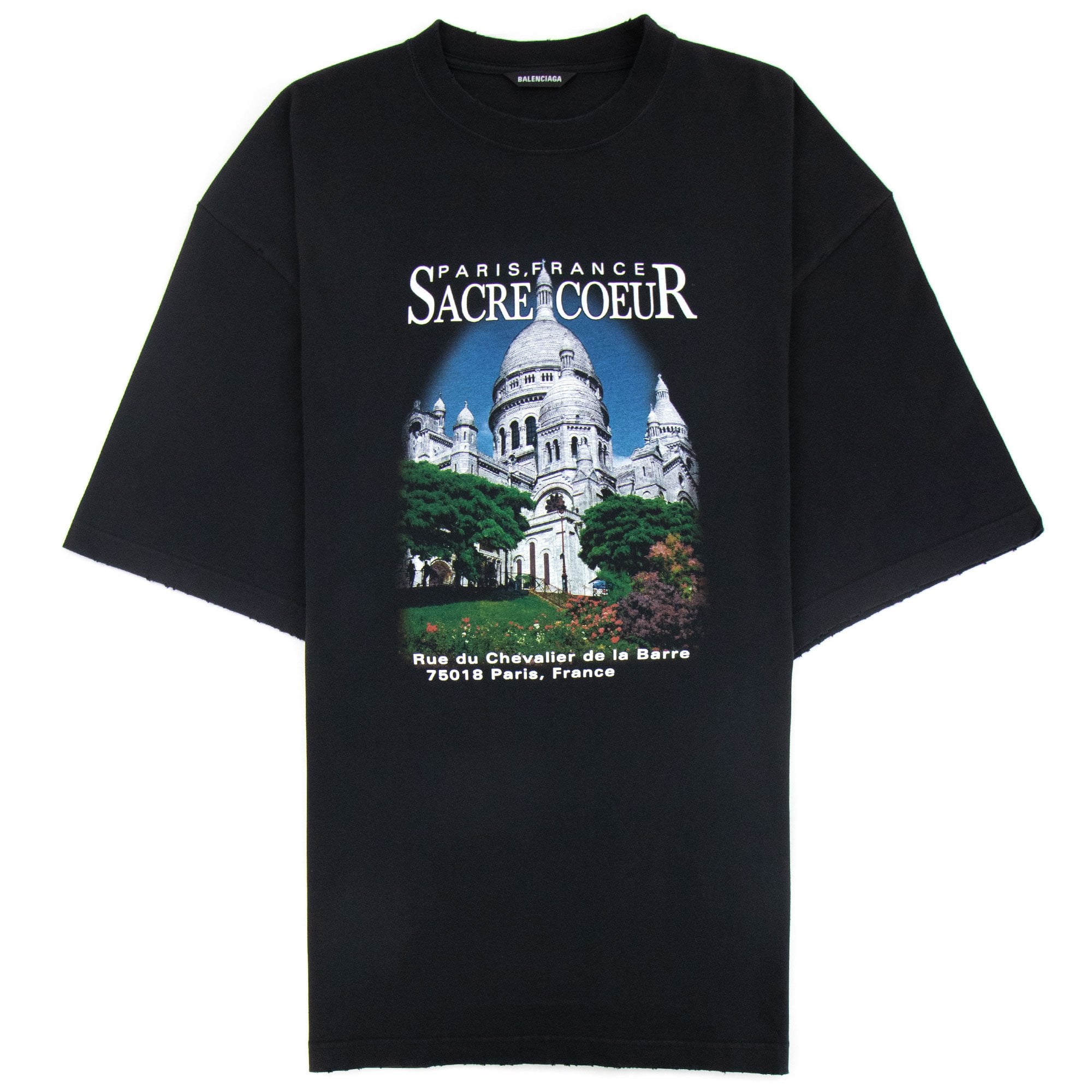 Balenciaga Sacr?-Coeur Print Oversized T-shirt Black