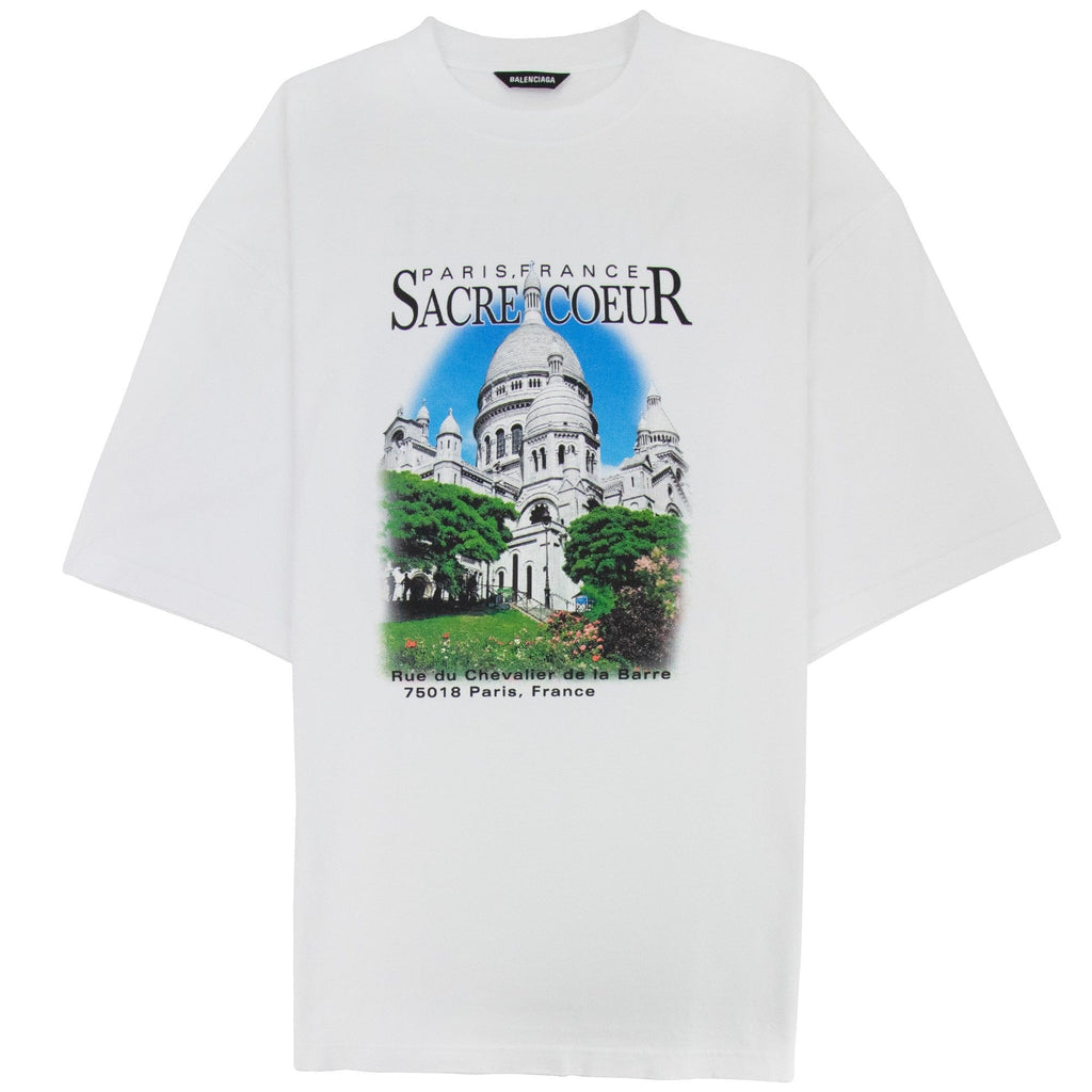 Balenciaga Sacr?-Coeur Print Oversized T-shirt White