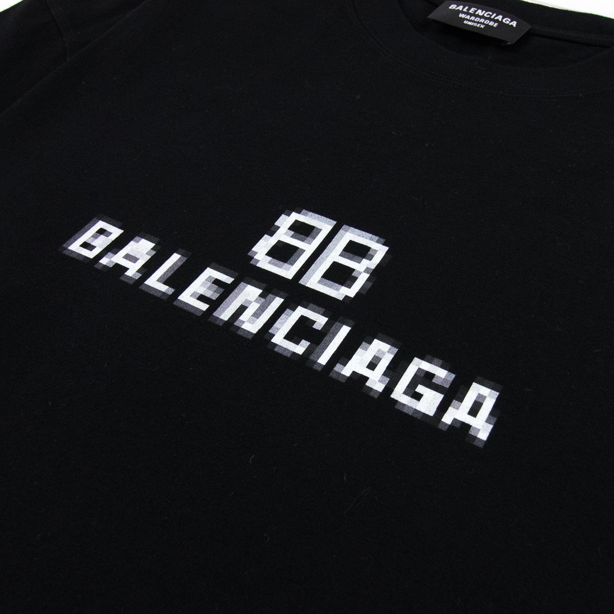 Balenciaga Bb Pixel T-shirt Black