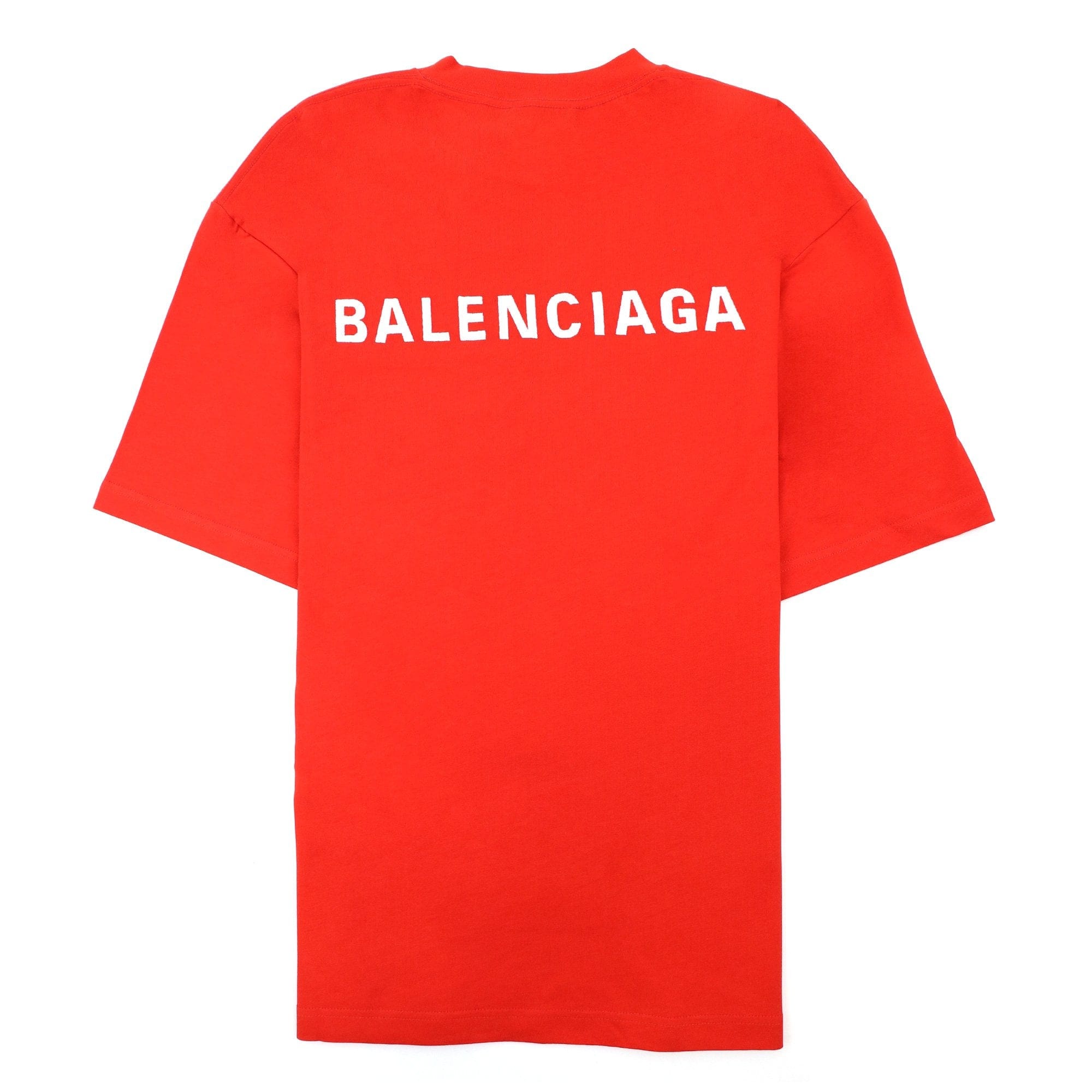 Balenciaga Logo Crewneck T-Shirt Red/white