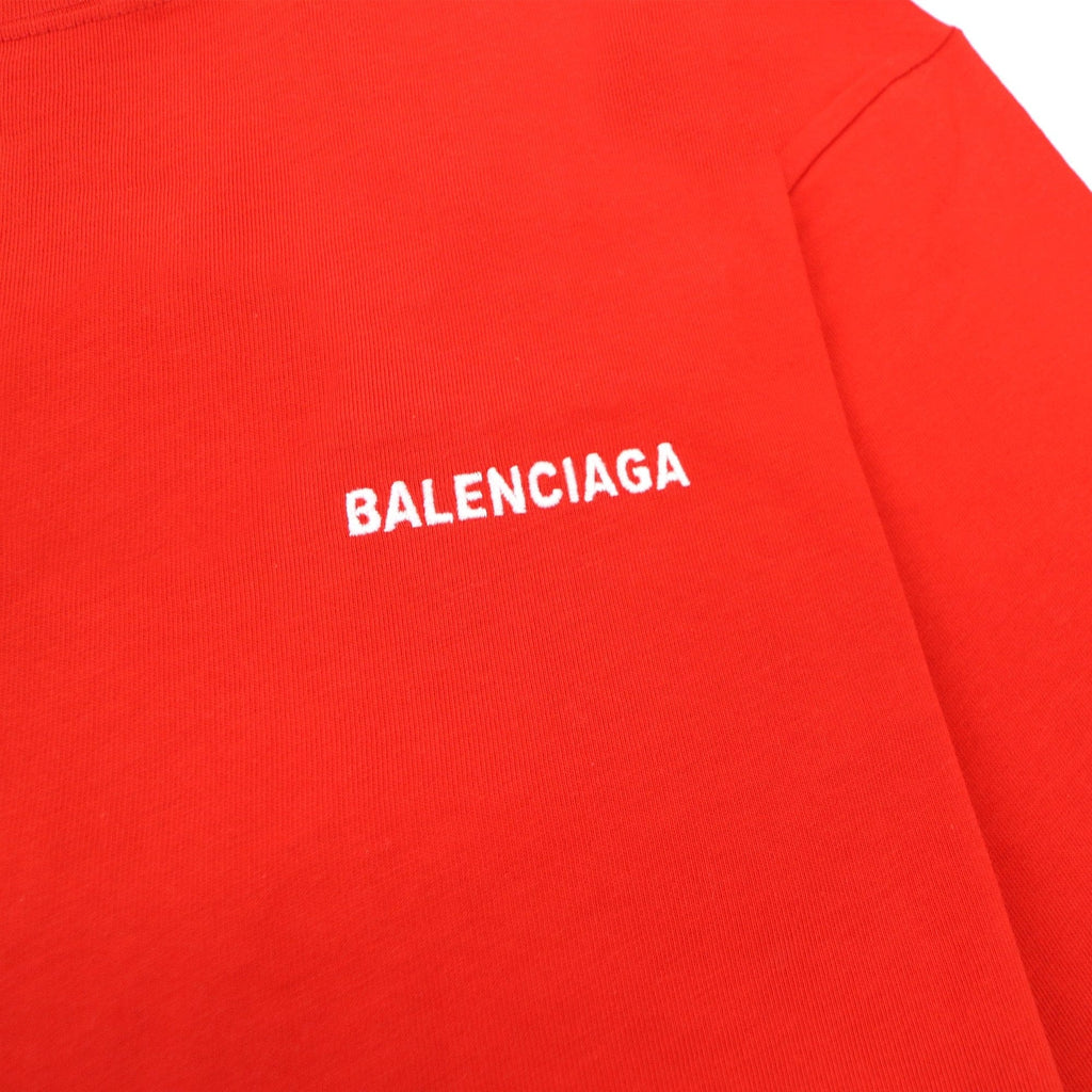 Balenciaga Logo Crewneck T-Shirt Red/white