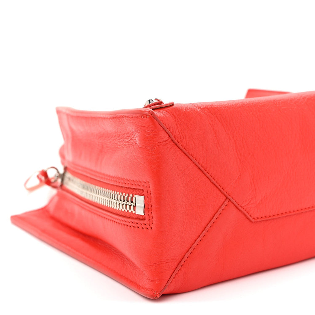 Veau Papier A6 Zip Around Tote Rouge Coquelicot