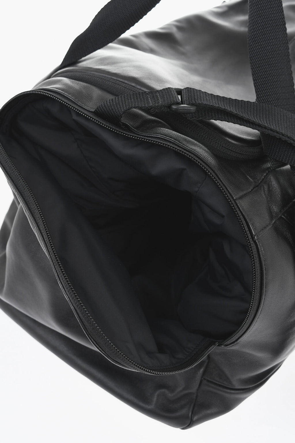 1500~Leather Gym Bag With Contrast Logo