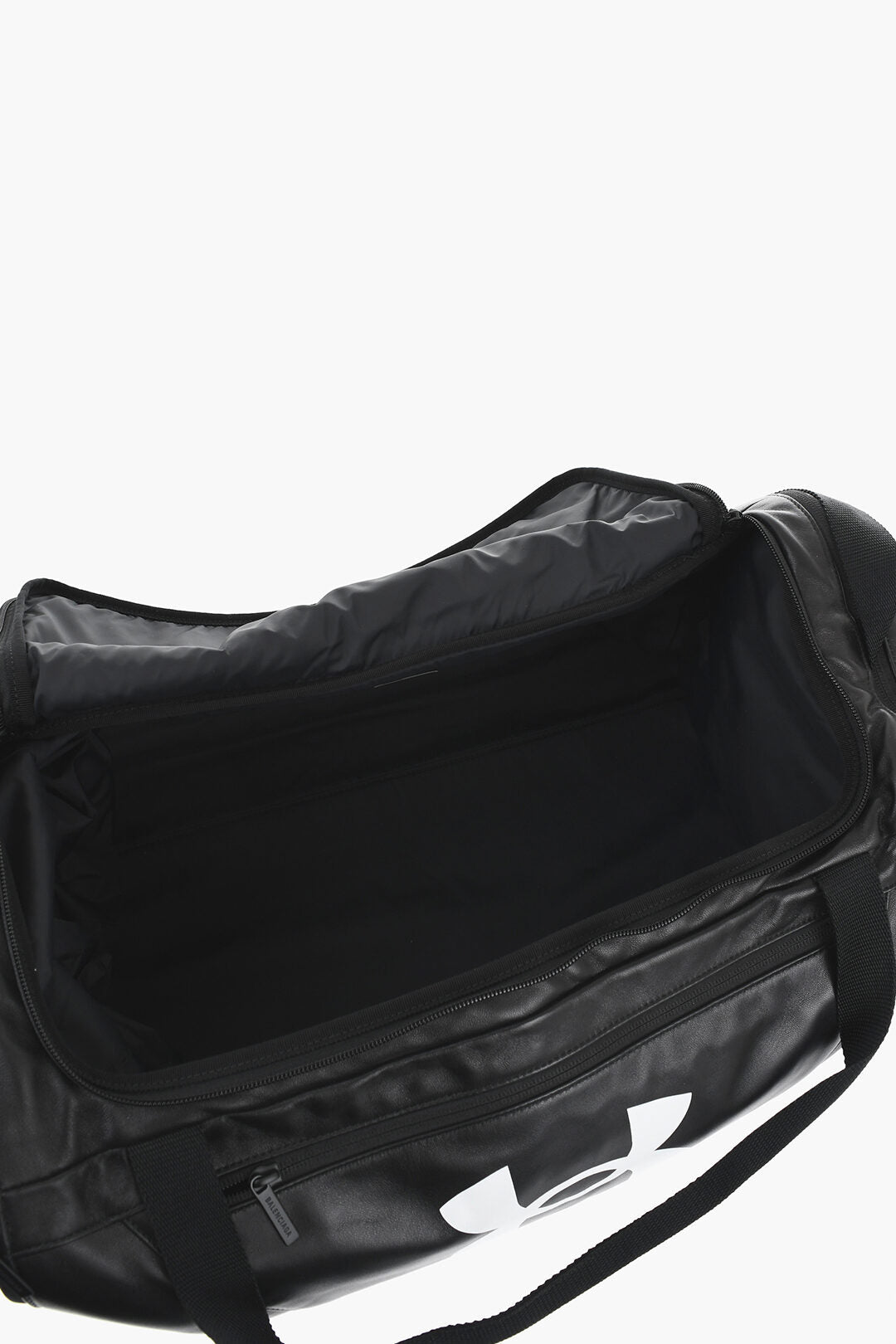 1500~Leather Gym Bag With Contrast Logo