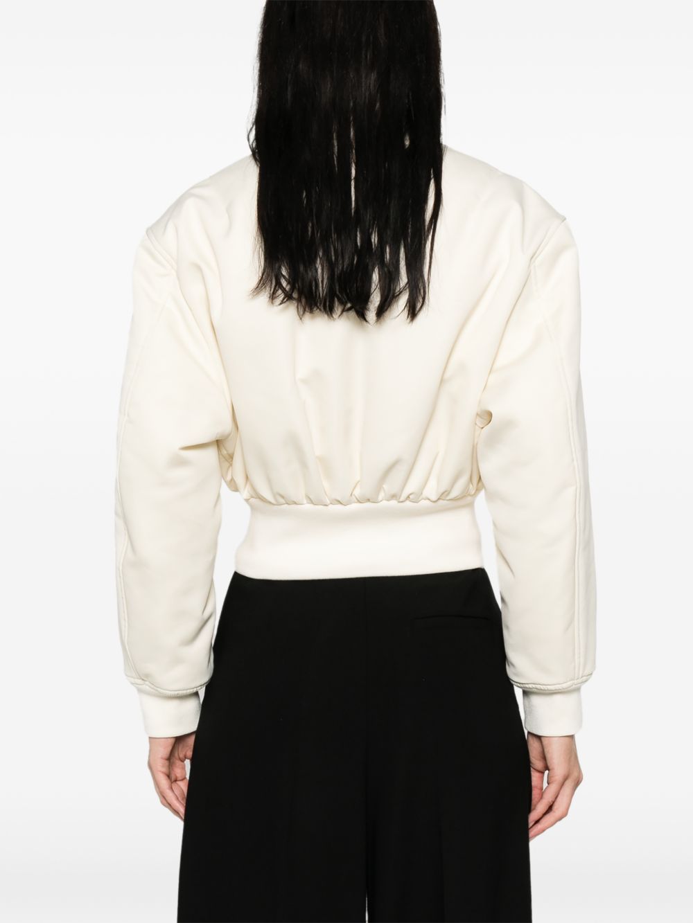 Balenciaga Women's Cropped Bomber Jacket