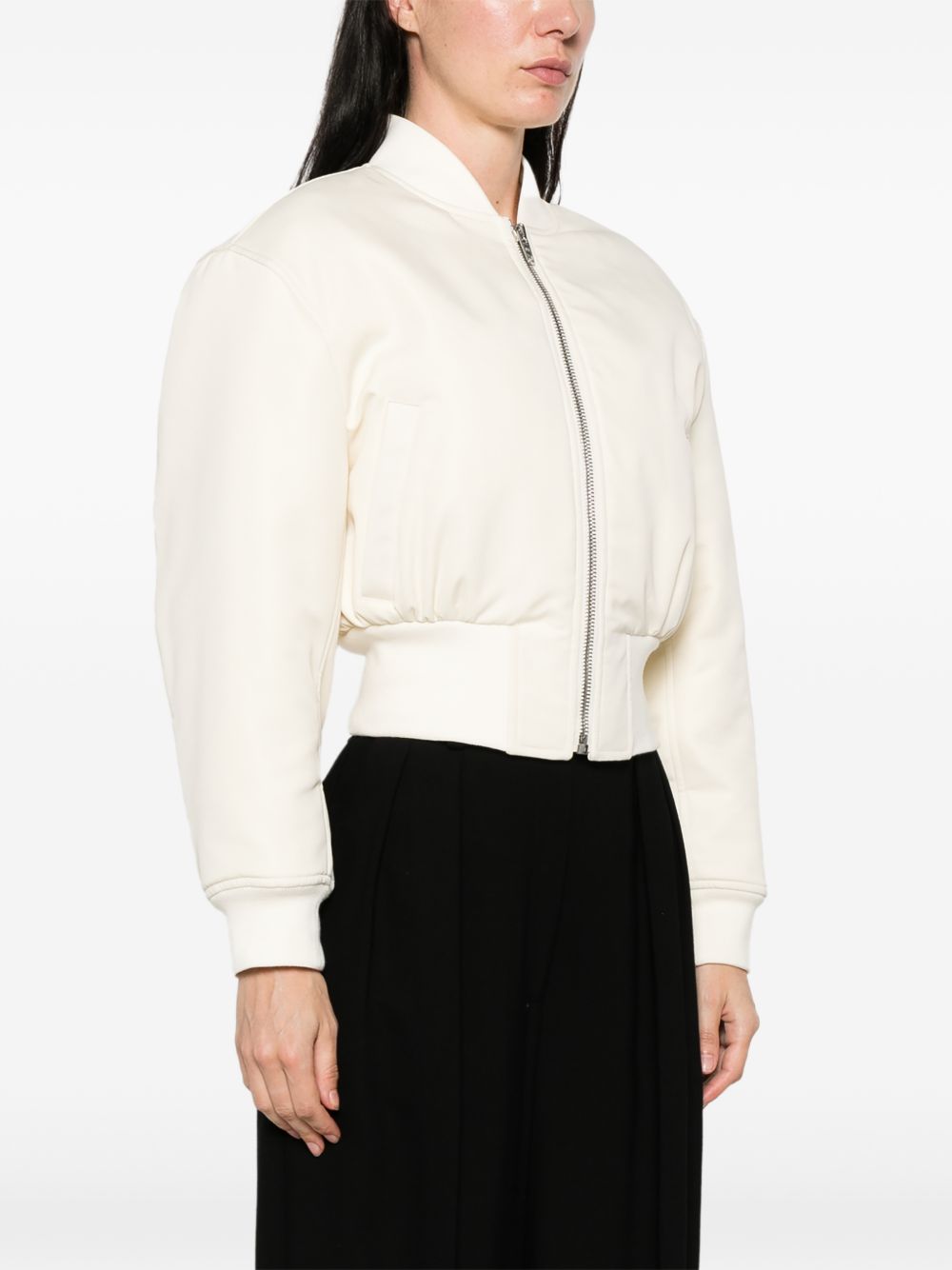 Balenciaga Women's Cropped Bomber Jacket