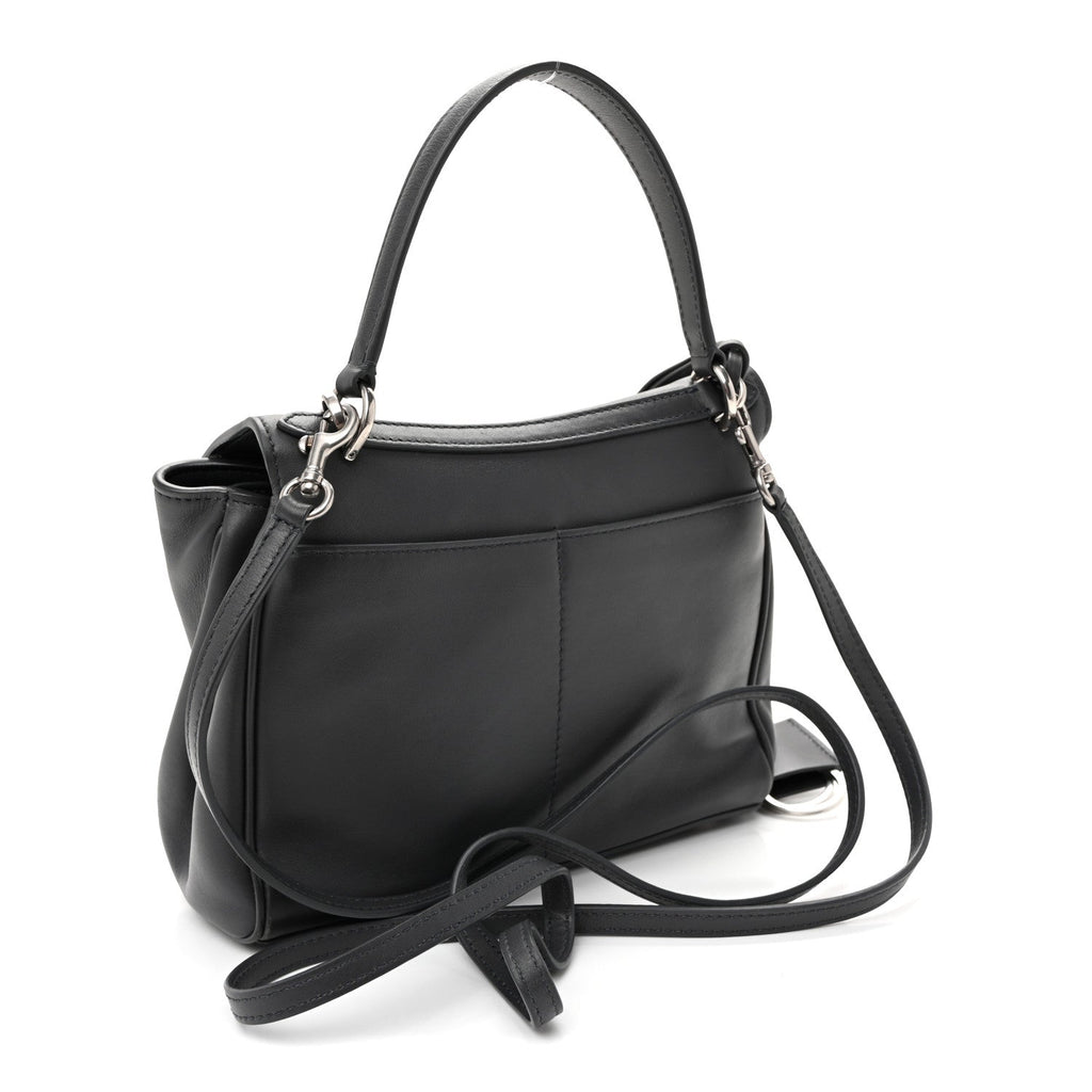 Natural Smooth Calfskin Mini Rodeo Top Handle Handbag Grey