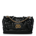 Arena Calfskin Medium Monaco Chain Shoulder Bag Black