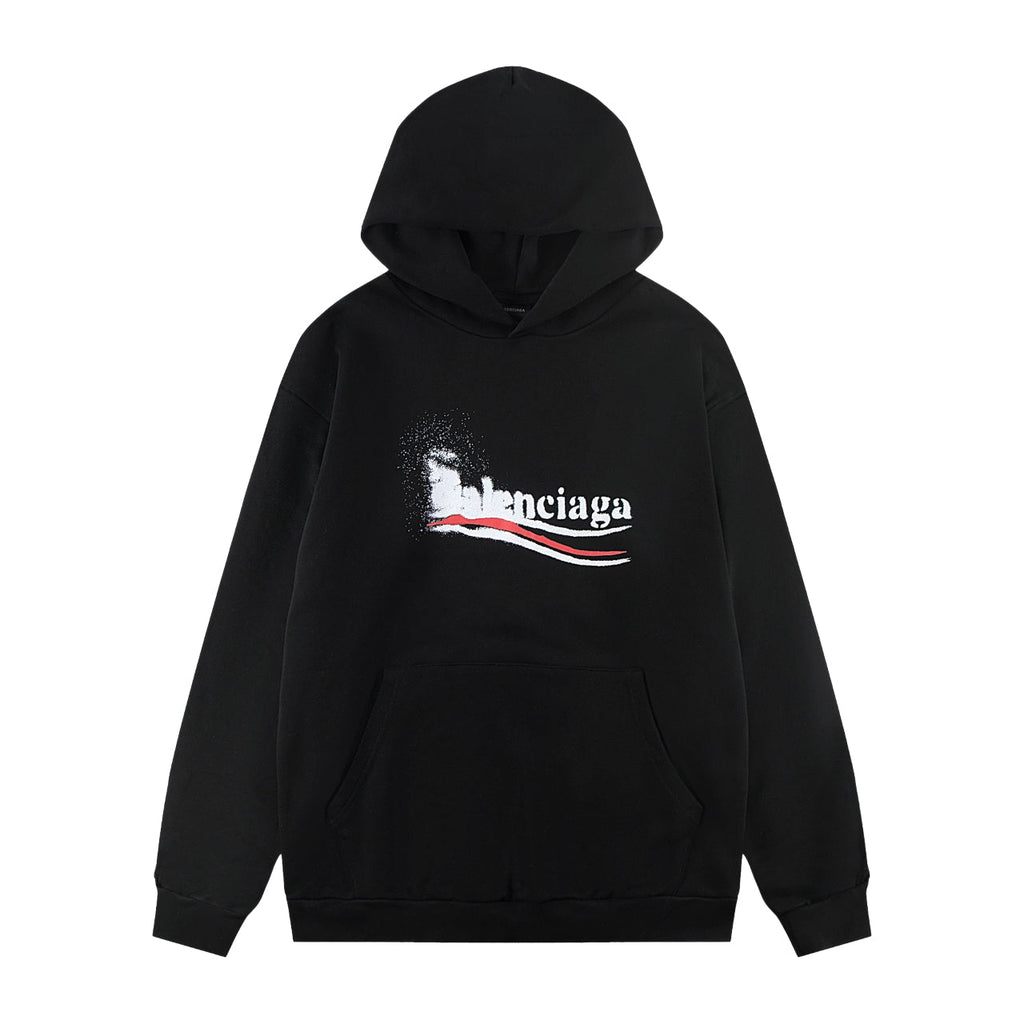 Balenciaga Loose Fit Print Hoodie
