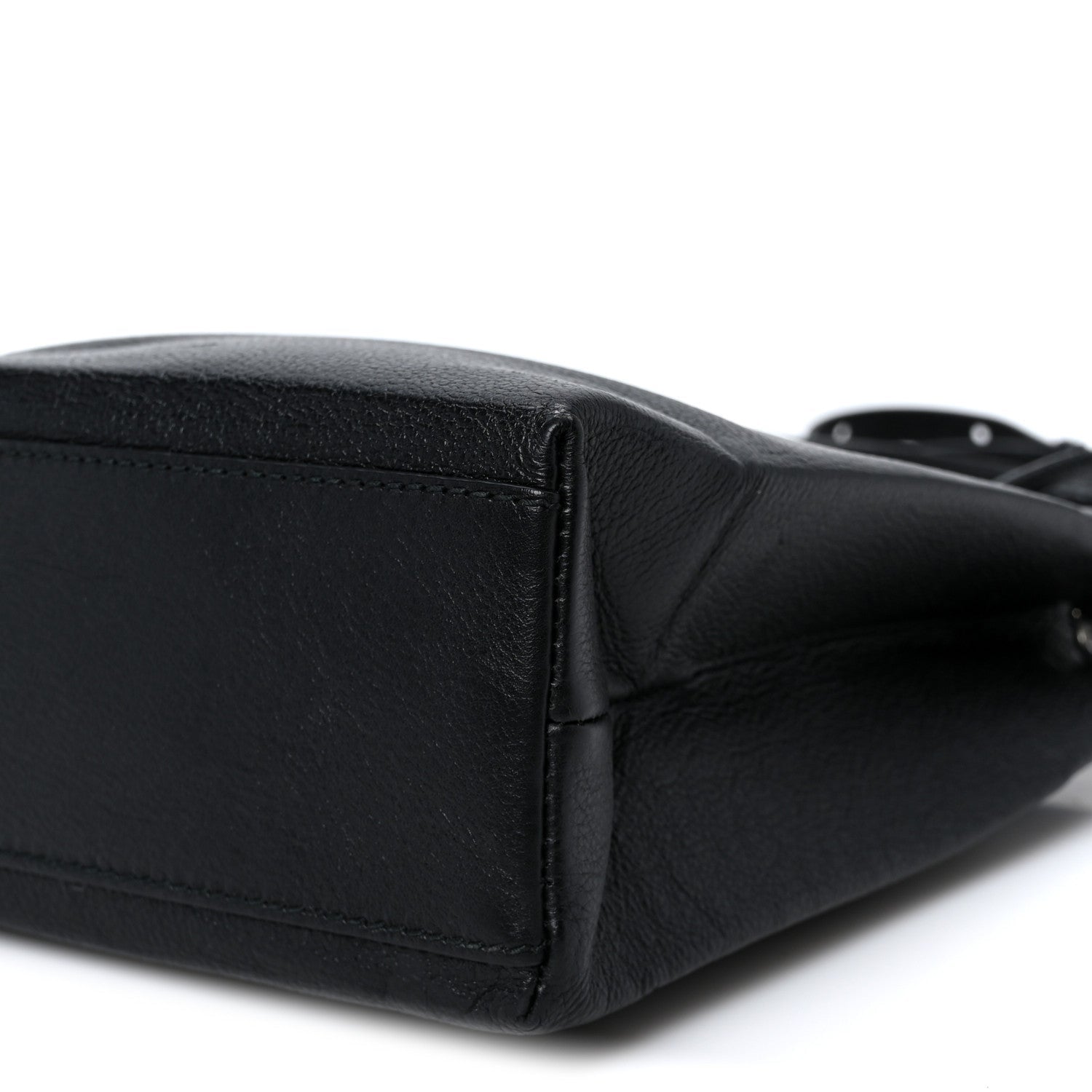 Calfskin Logo XXS Shopping Tote Black