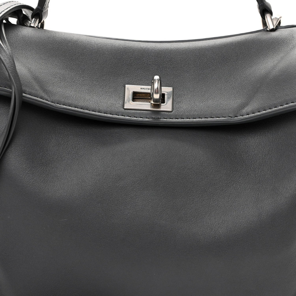 Natural Smooth Calfskin Mini Rodeo Top Handle Handbag Grey