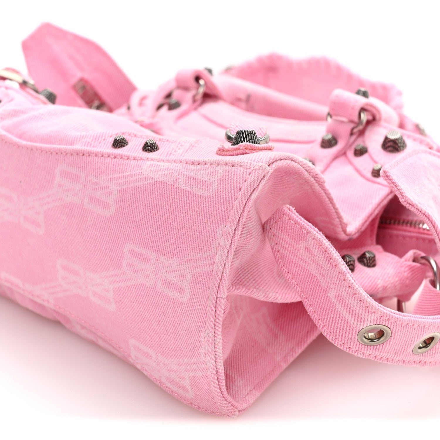 Denim BB Monogram Neo Cagole Handbag XS Pink