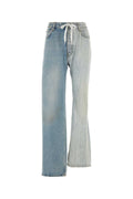 Balenciaga Women Two-Tone Denim Fifty-Fifty Jeans