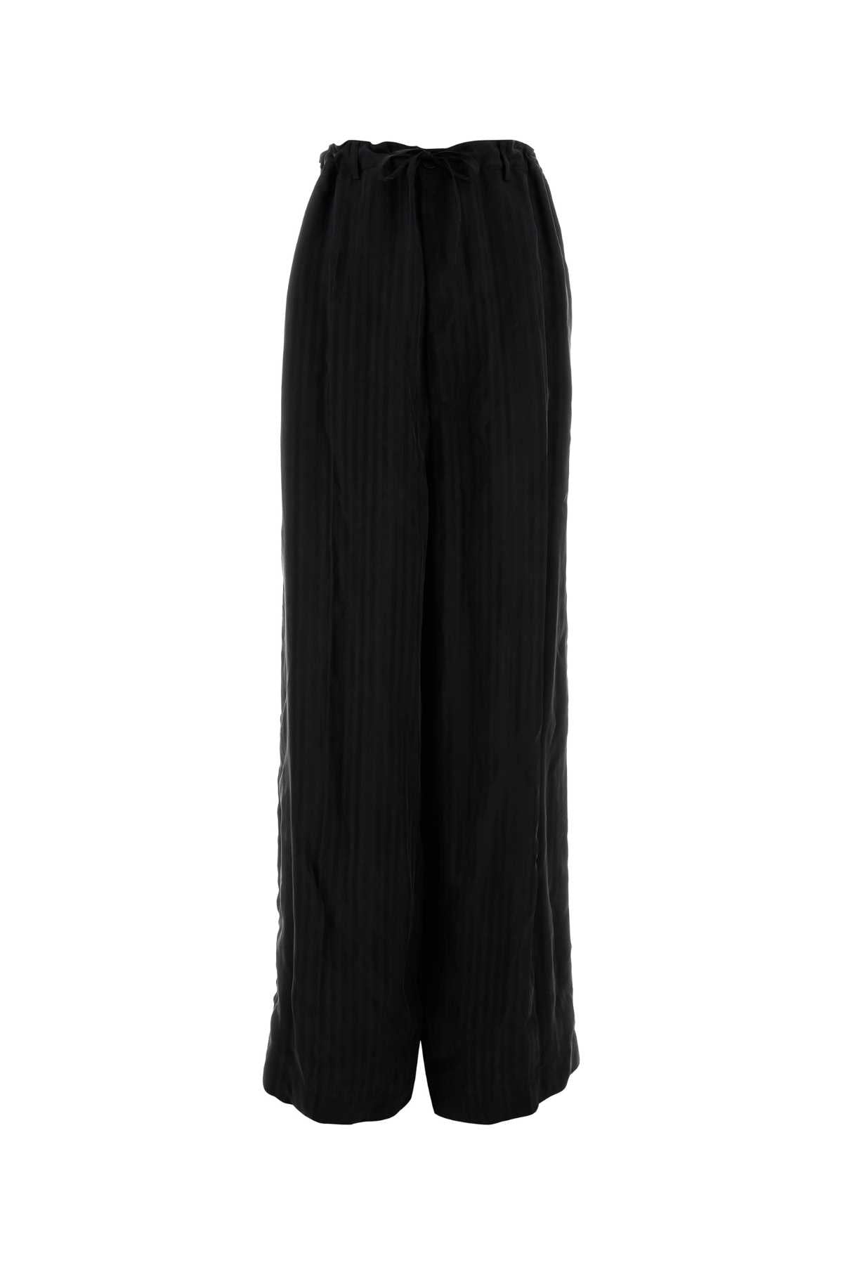 Balenciaga Women Black Cupro Pyjama Pant