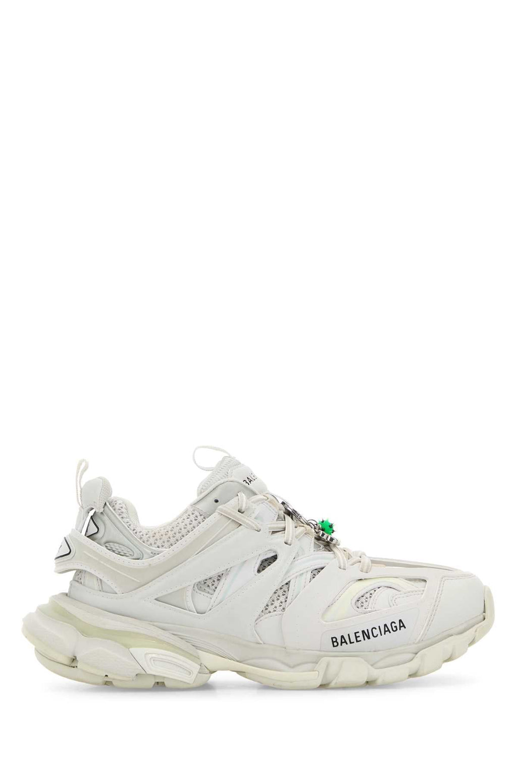 Balenciaga Women White Mesh And Rubber Track Sneakers