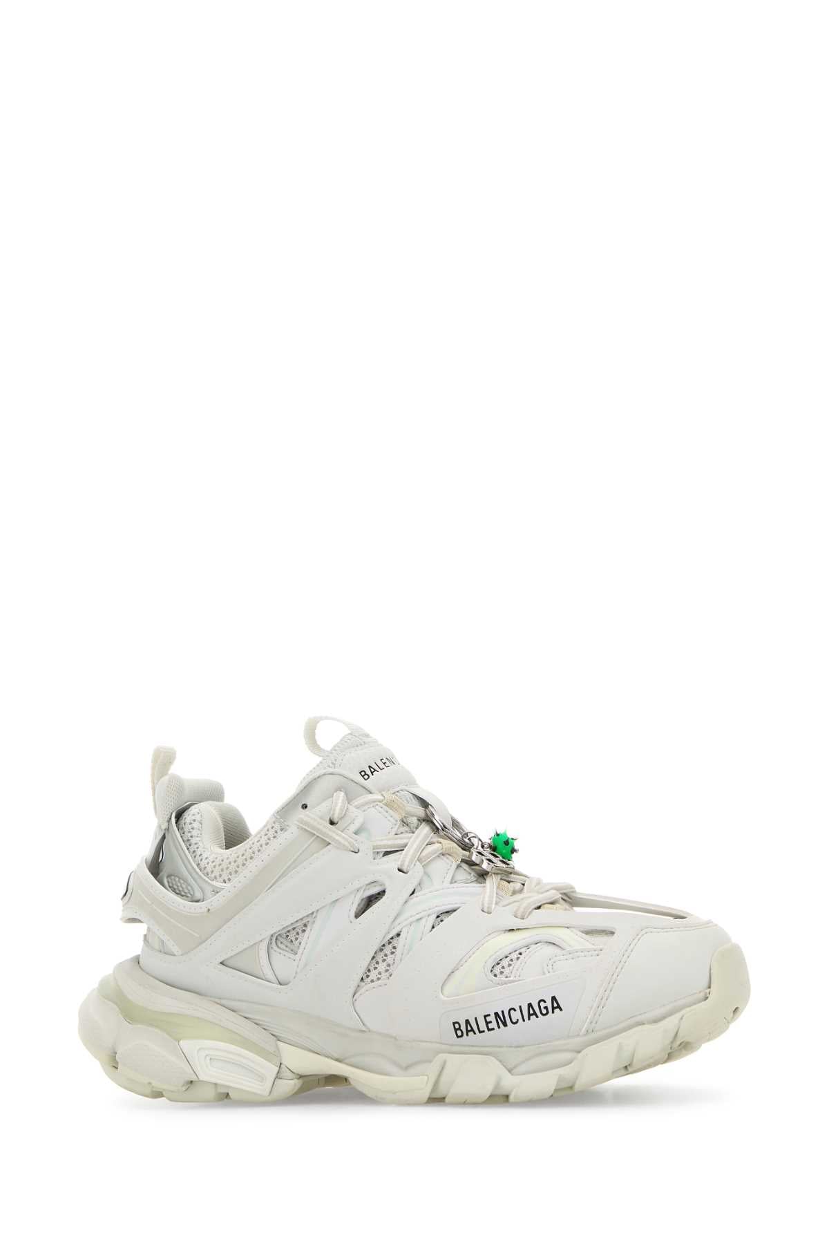 Balenciaga Women White Mesh And Rubber Track Sneakers