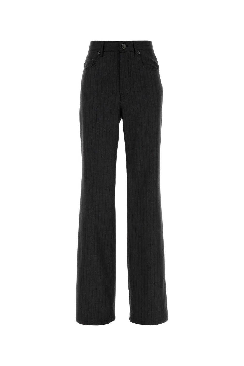Balenciaga Women Embroidered Wool Palazzo Pant