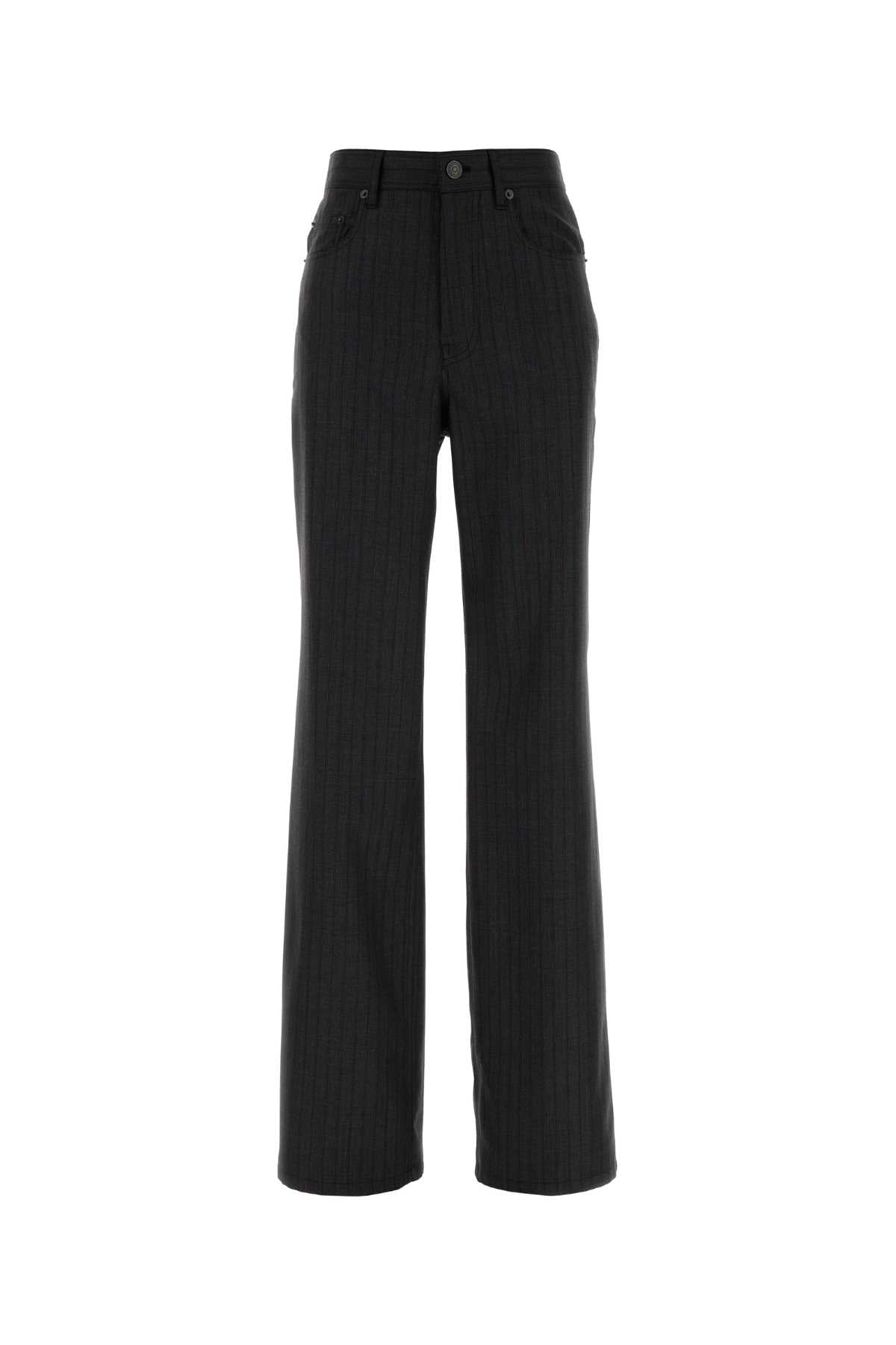 Balenciaga Women Embroidered Wool Palazzo Pant