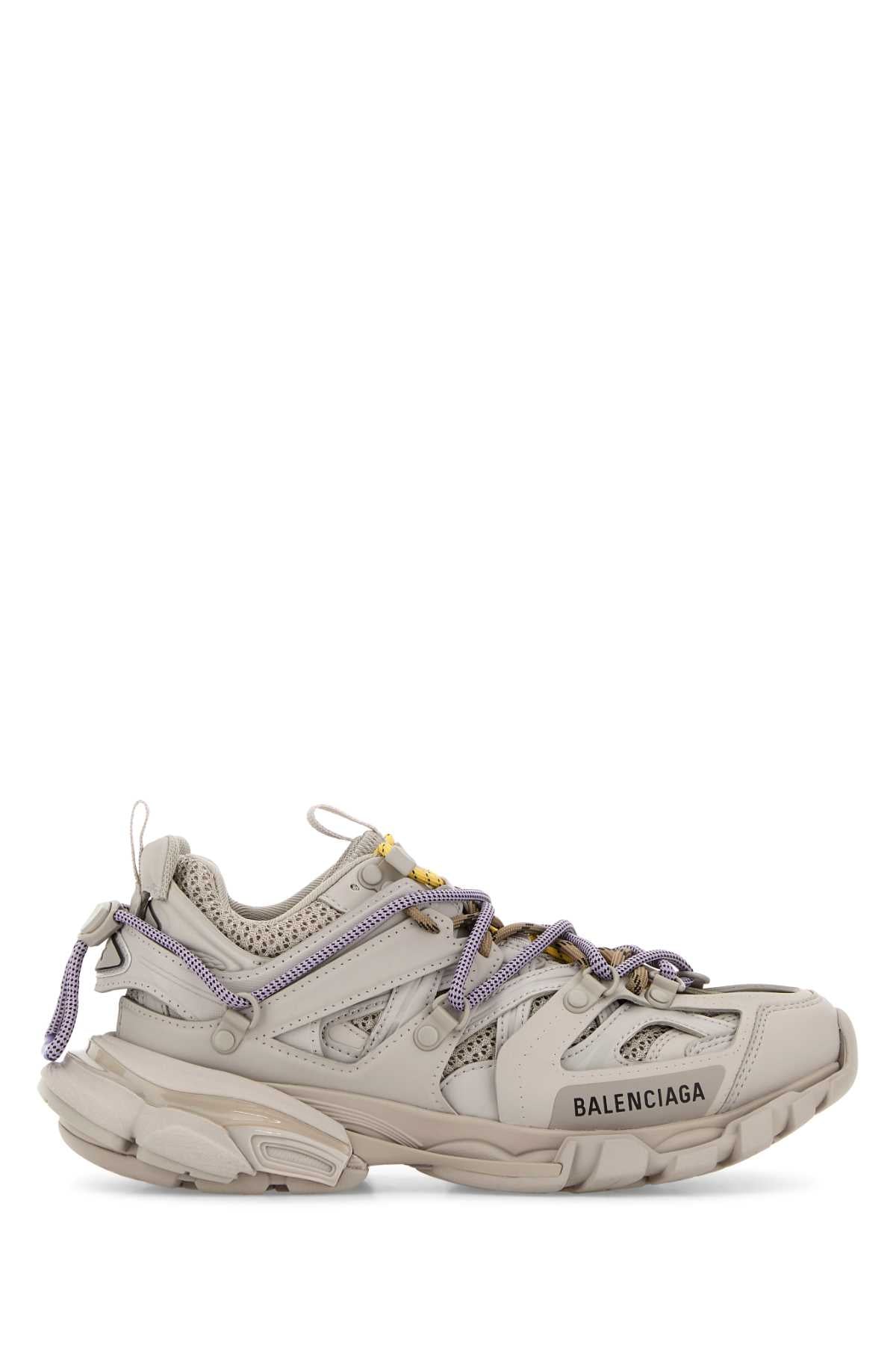 Balenciaga Women Grey Mesh And Rubber Track Trail Laces Sneakers