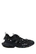 Balenciaga Women Black Rubber And Fabric Track Piercieng Sneakers