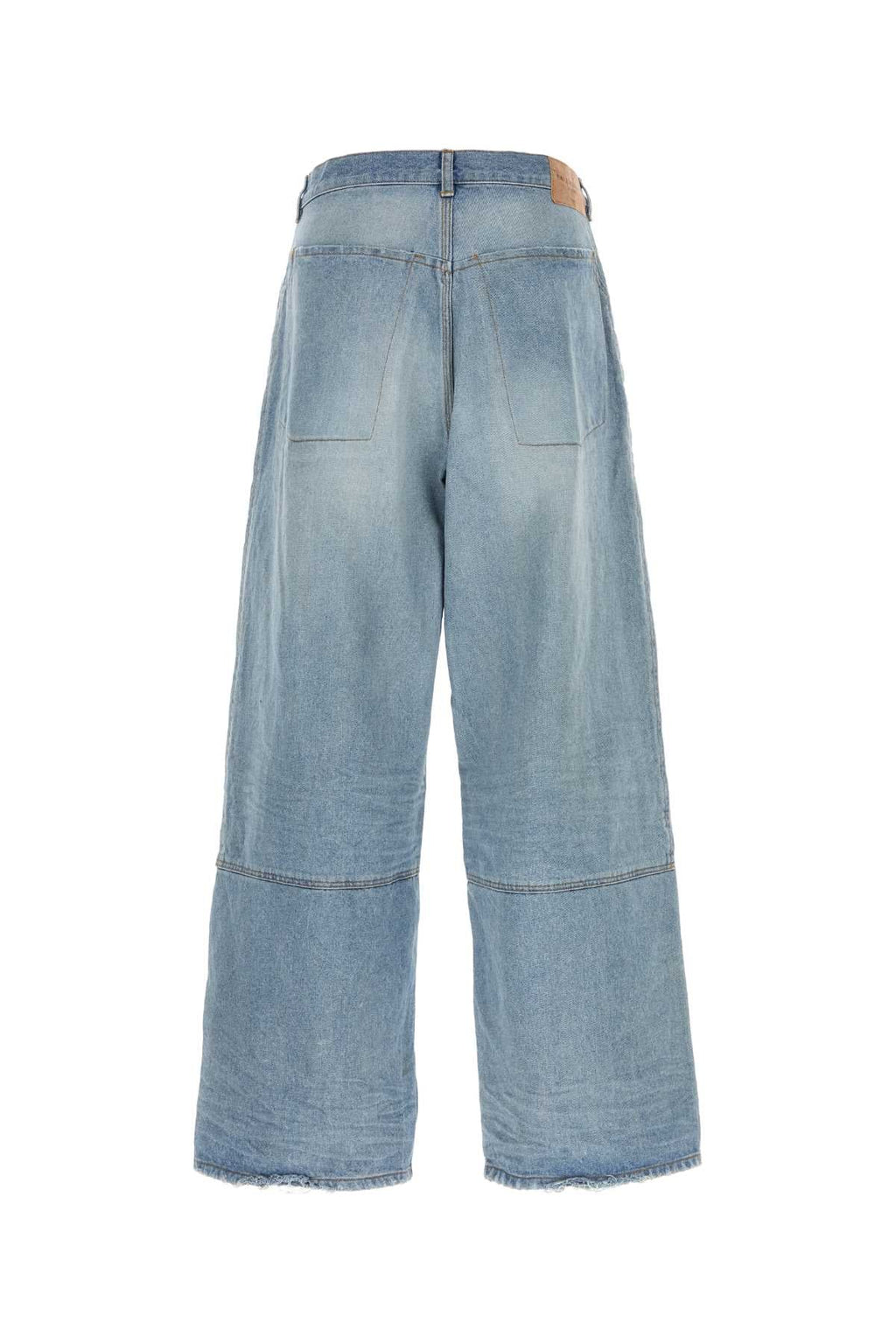 Balenciaga Men Denim Wide-Leg Jeans